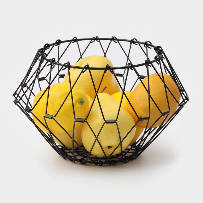 Фруктовница раскладная 29х29х4,5см черная