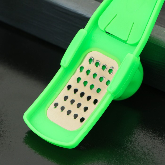 Терка для чеснока с держателем, 14см малая, цвет микс