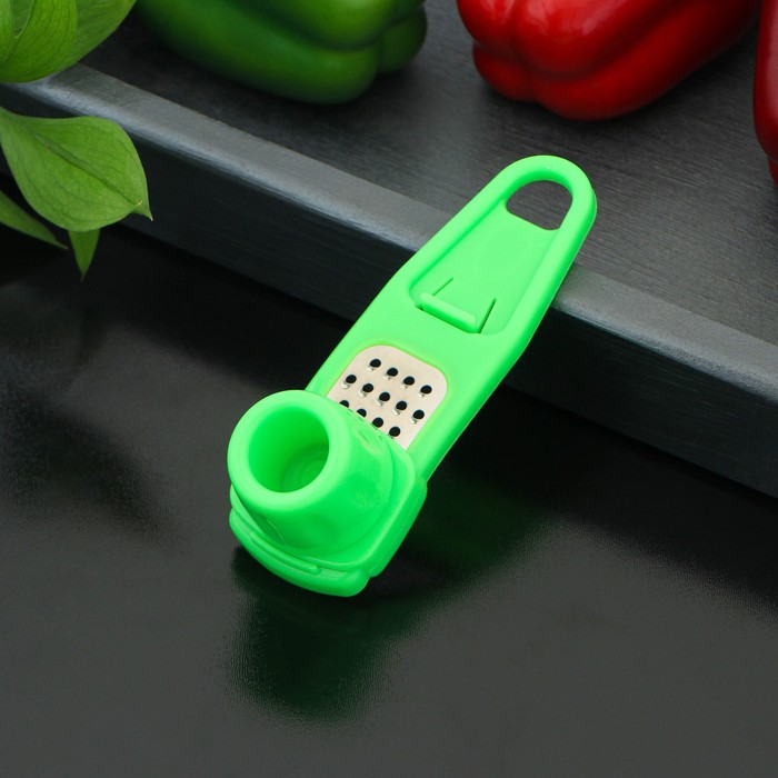 Терка для чеснока с держателем, 14см малая, цвет микс