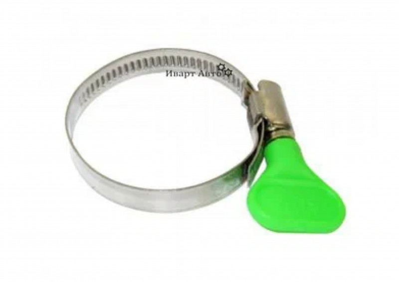 Хомут червячный с ключом 50-70мм нерж