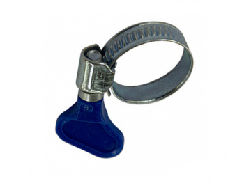 Хомут червячный с ключом 50-70мм нерж