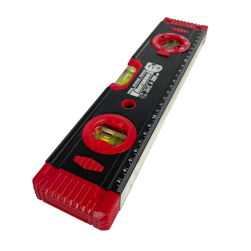 Уровень строительный усил.магнитный с поворот.глазком 300мм Монтажник