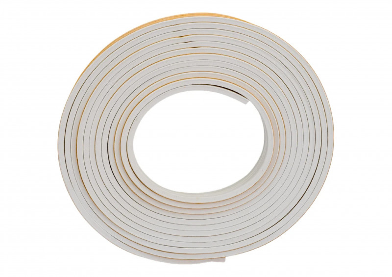 Уплотнитель для окон резиновый WALLS Е-профиль на клейкой основе белый 10м