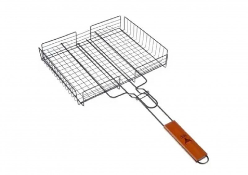 Решетка для барбекю 40х26х2см с дерев.ручкой