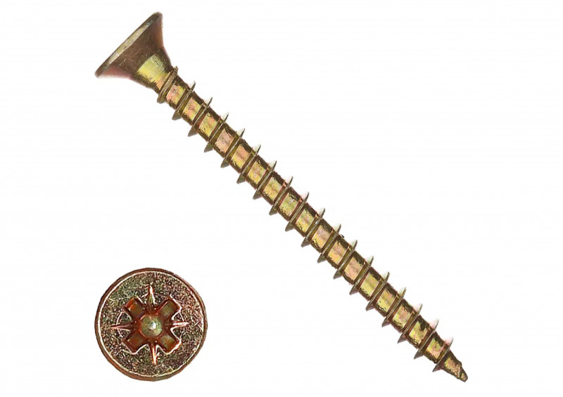 Саморез универсальный желтый цинк 5х30