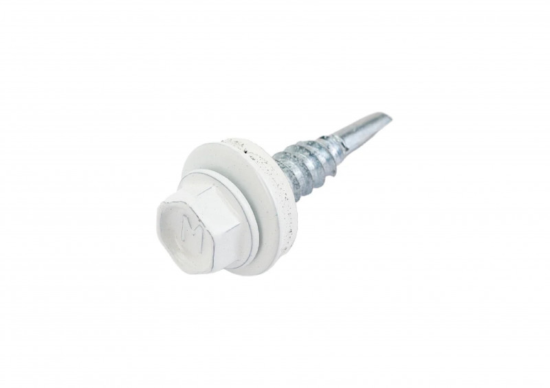 Саморез кровельный окрашенный RAL 9003 4,8х70