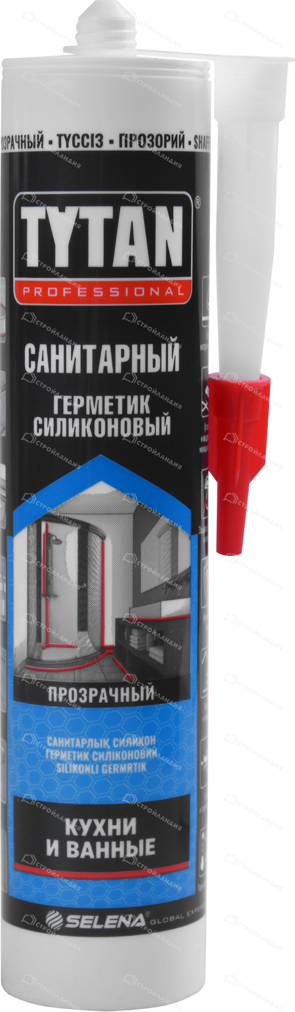 Герметик силиконовый санитарный бесцветный 280мл Tytan Professional