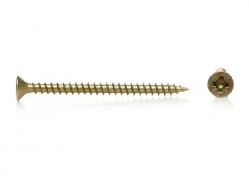 Саморез универсальный желтый цинк 4х50