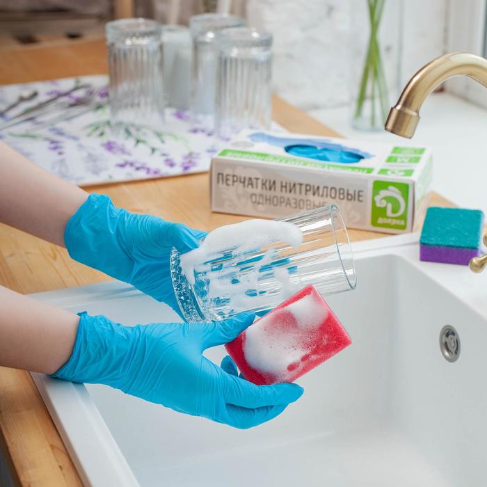 Набор губок бытовых с чистящим слоем, 9х6х2,5 см, 5шт "Стандарт"