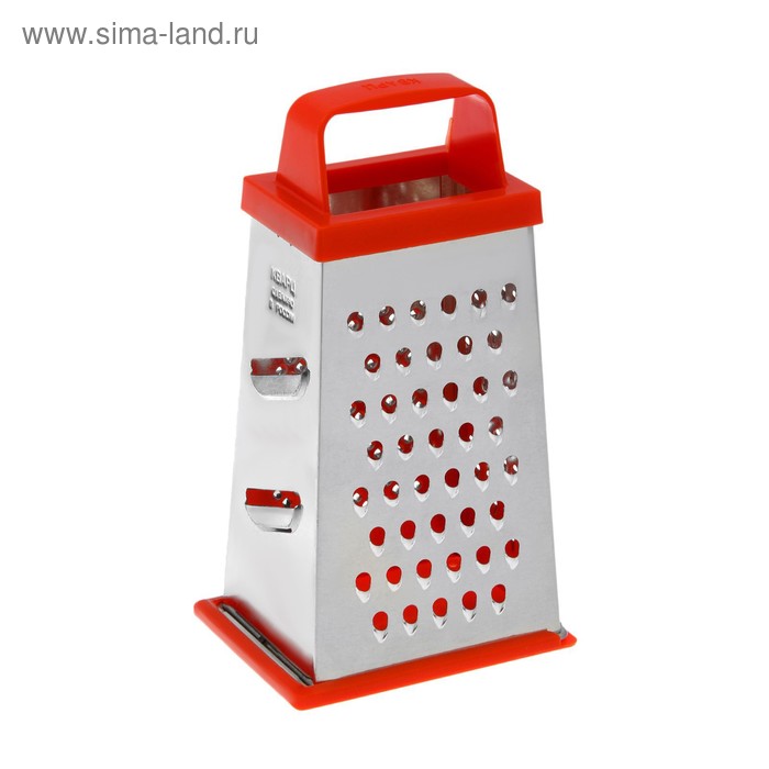 Терка 4 грани, с крышкой-дозатором и платиковой ручкой, 11х9х21см, цвет микс "Универсал"