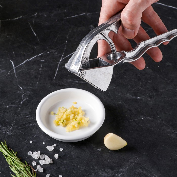 Пресс для чеснока алюминиевый с косточковыдавливателем Ретро